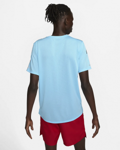 Camiseta Nike Dri-fit Miler D.y.e. Masculino - Azul Celeste