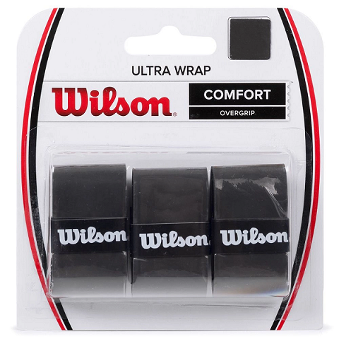 OVERGRIP WILSON ULTRA WRAP CONFORT  (PACK COM 3 UN.) - PRETO