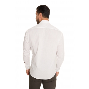 Camisa Social Masculina Olimpo Manga Longa 100% Algodão Branca