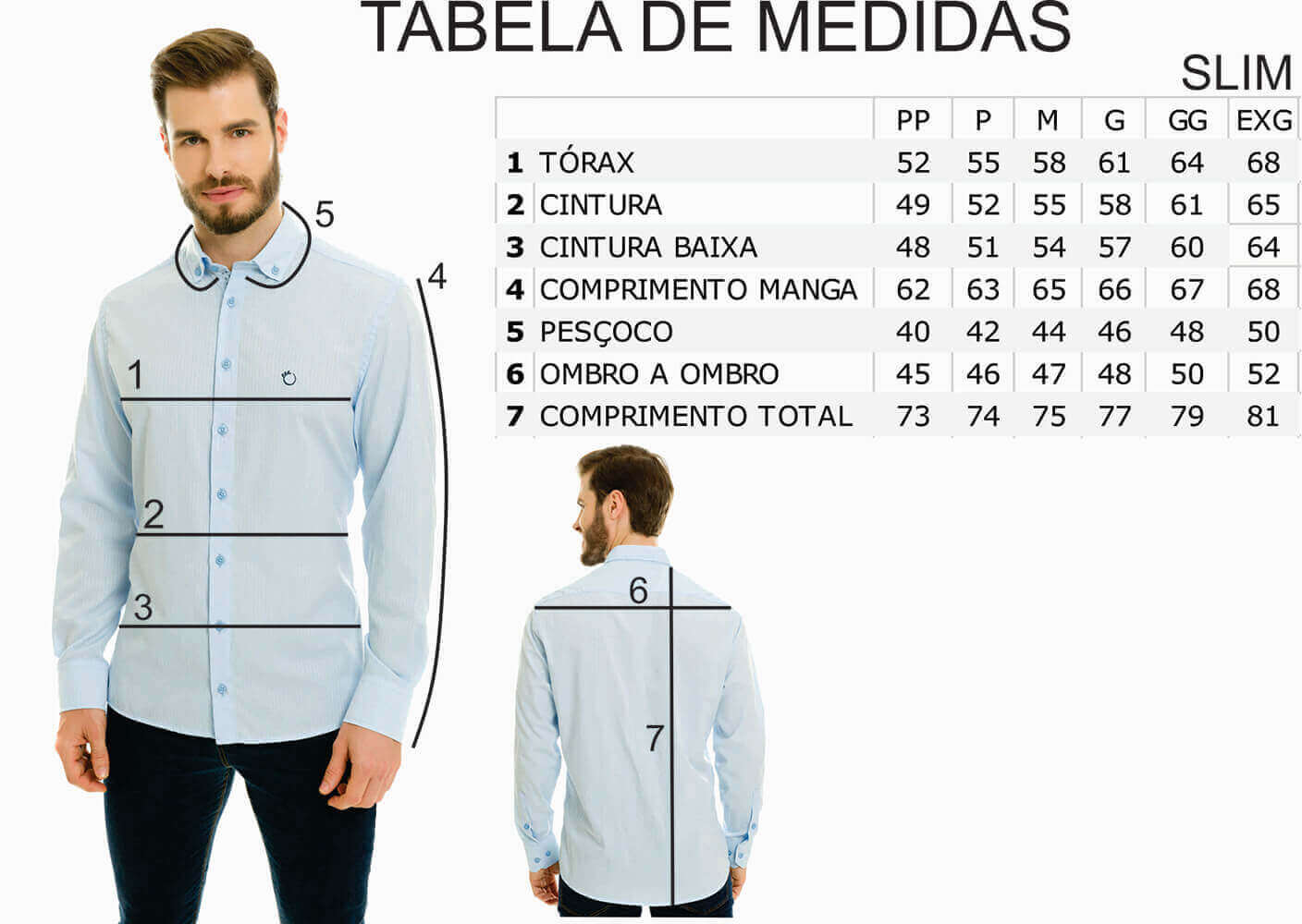 Camisa Social Slim Olimpo Estampada 100% Algodão Fio 60 Manga Longa Azul