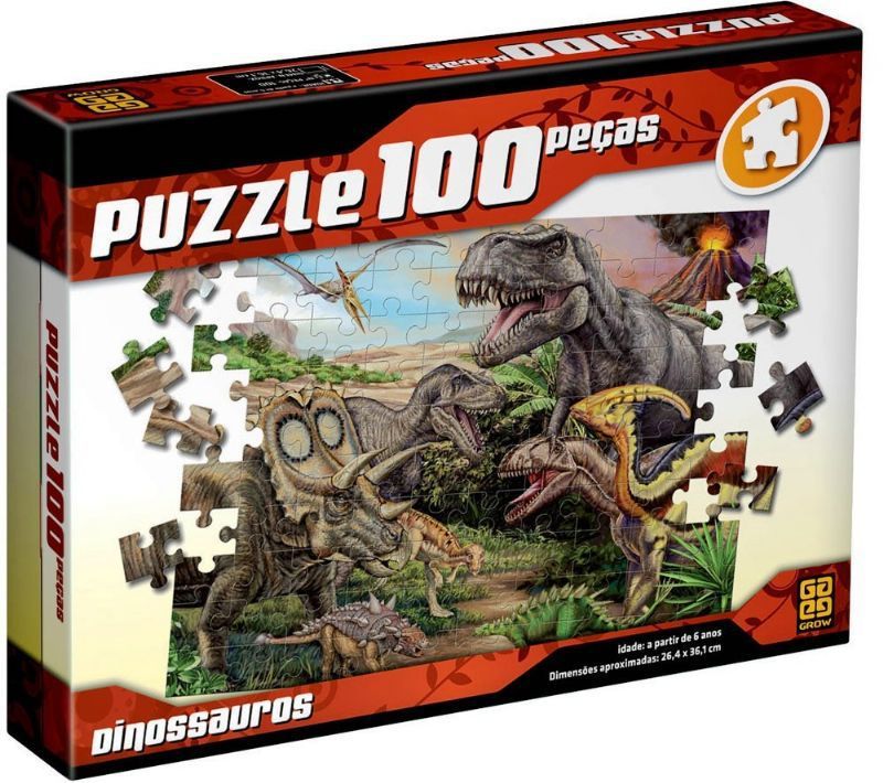 Puzzle Dinossauros 100pçs