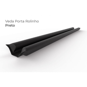 Veda Porta Rolinho - Preto - 80cm