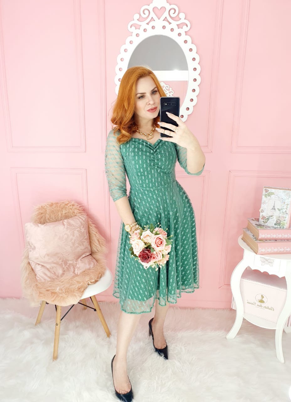Vestido Verde Olivia | Coleção Entrelaços