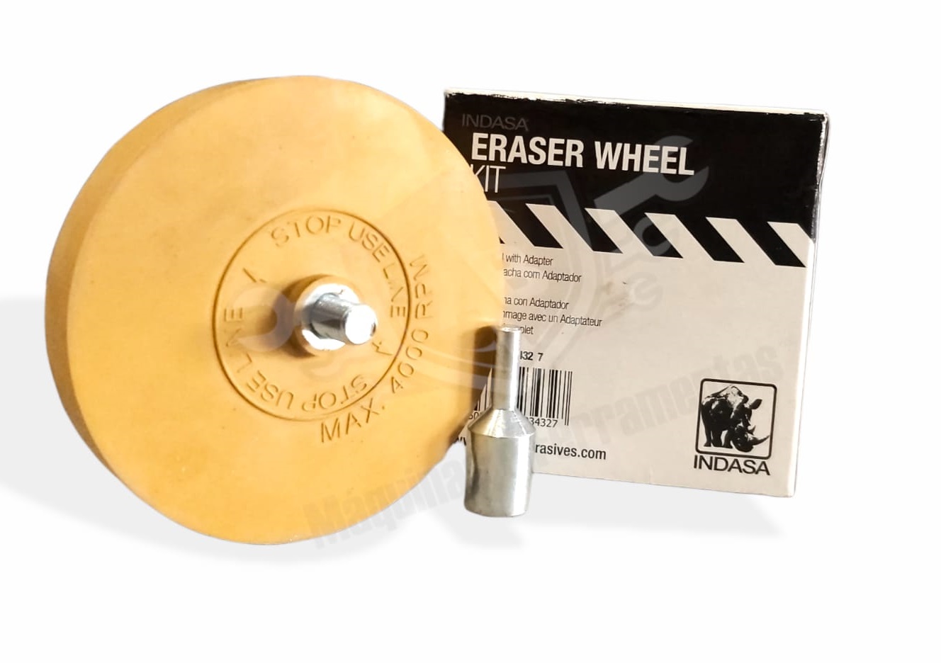 Roda Disco Removedor de Adesivos com Haste 1/4 Pol. - INDASA-ERASER-23432-7