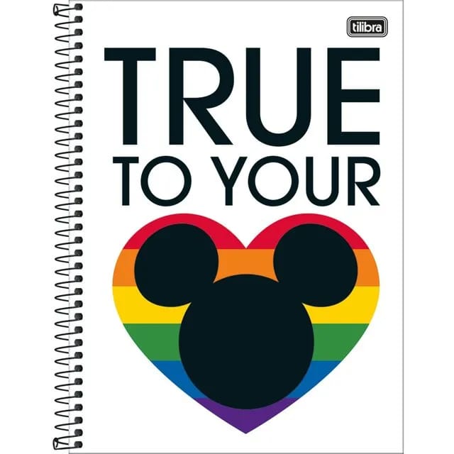 Caderno Universitário Mickey Rainbow 1 Matéria - Tilibra