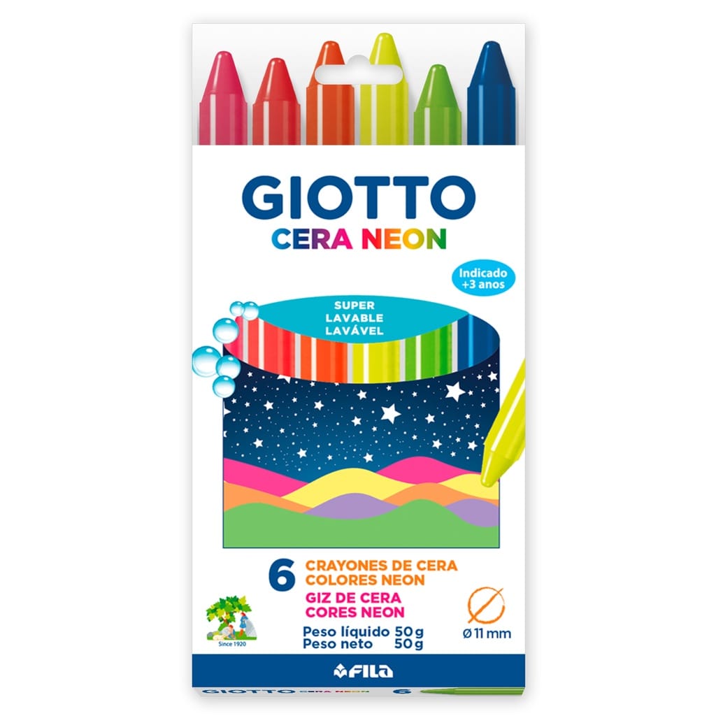 Giz de Cera Giotto C/ 6 Cores