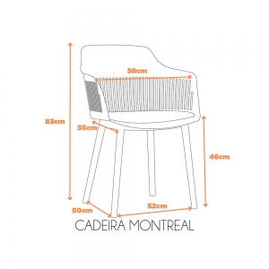 Cadeira Montreal - Marrom Capuccino