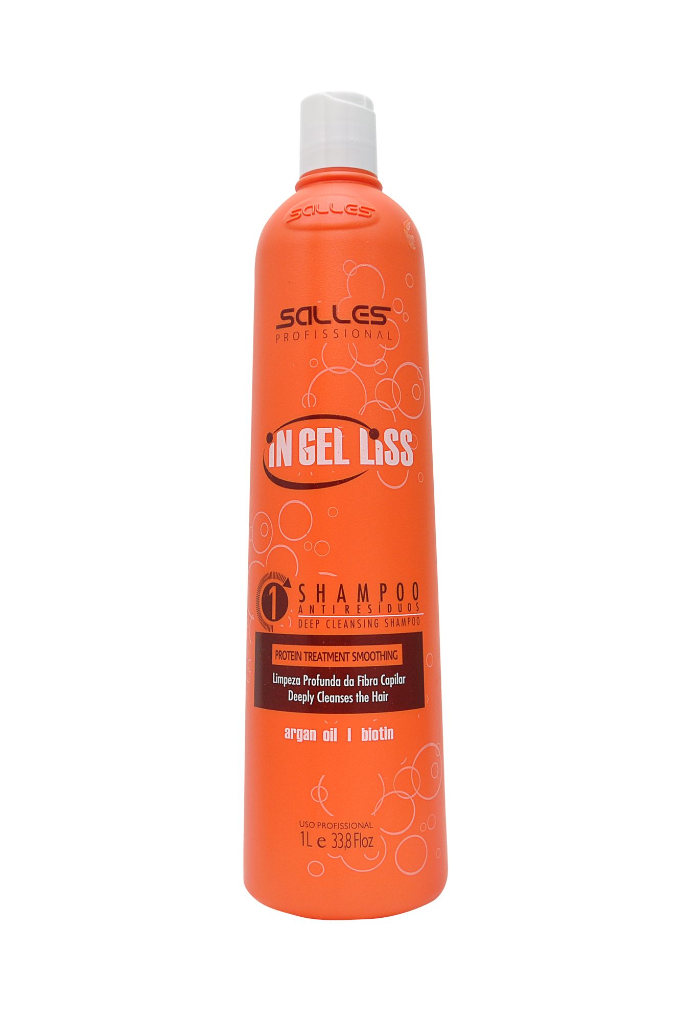 Shampoo Anti Resíduo In Gel Liss Salles Prof 1lt