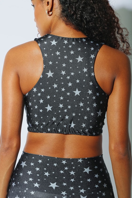 Top Cropped Silver Stars