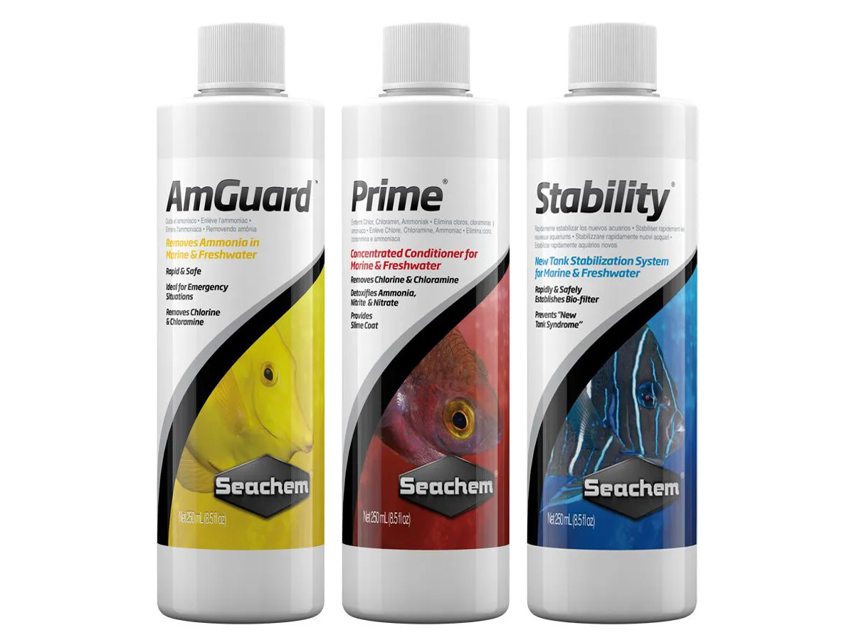 Kit Amguard Prime E Stability Seachem Para Aquários 250ml