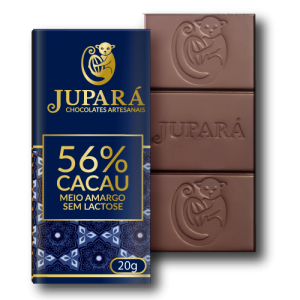 Chocolate 56% Cacau - Sem Lactose E Glúten - 20g