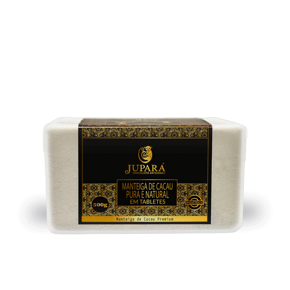 Manteiga De Cacau Pura em Tabletes para Culinária e Chocolates - 500g
