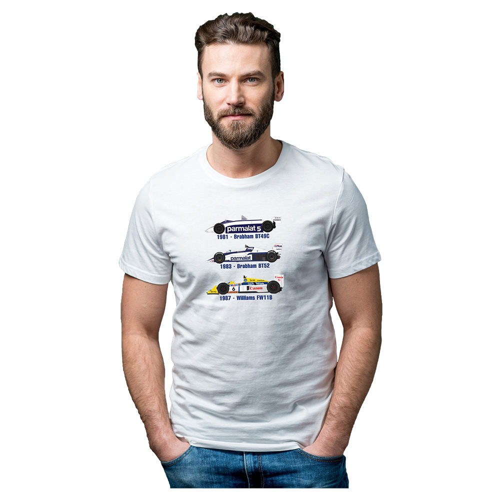 Camiseta Carros Tricampeonato Piquet