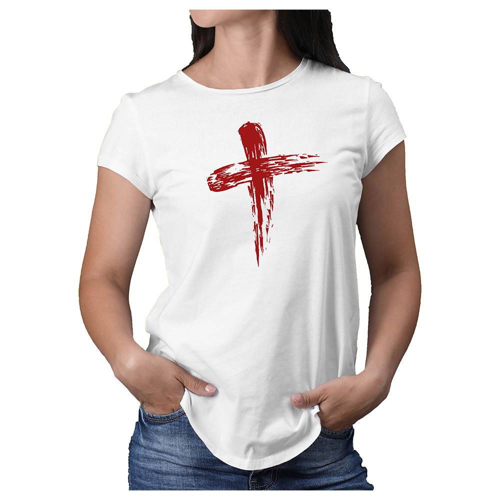 Camiseta Feminina Babylook Cruz de Jesus