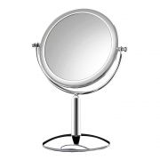 Espelho de Mesa Platine Cromado com Aumento de 5x para Maquiagem