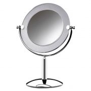 Espelho de Mesa Royale Cristal Cromado com Aumento de 5x para Maquiagem