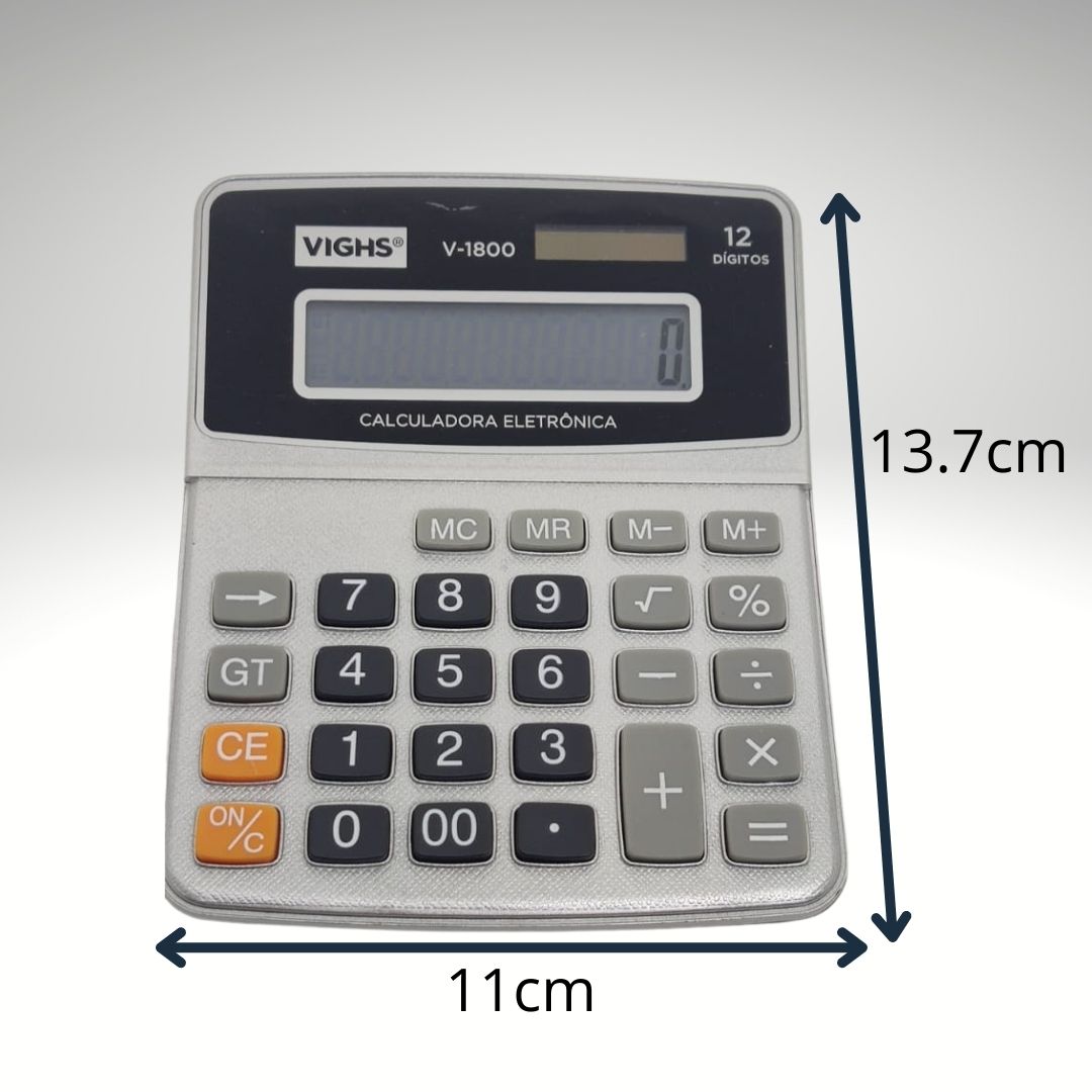 Calculadora de Mesa Pequena 12 dígitos V1800
