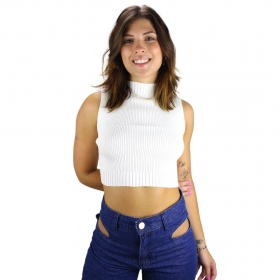  Cropped Tricot Líria Off White 