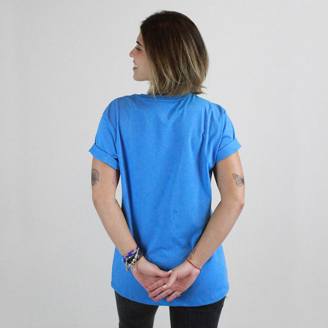 Camiseta Azul Turquesa Masculina/Feminina Líria