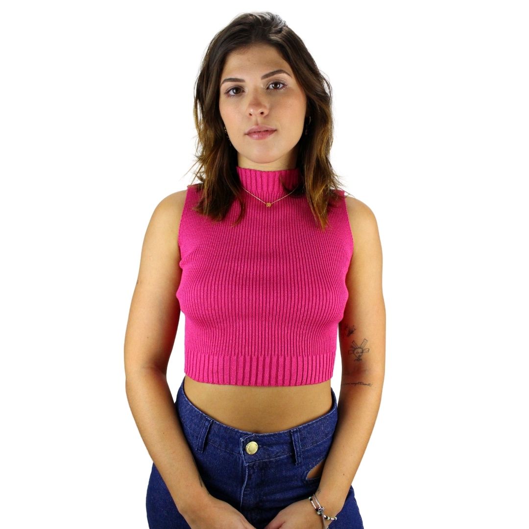  Cropped Tricot Líria Pink  