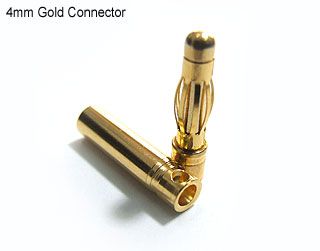 Conector Bullet 4mm - Par Macho e Femea