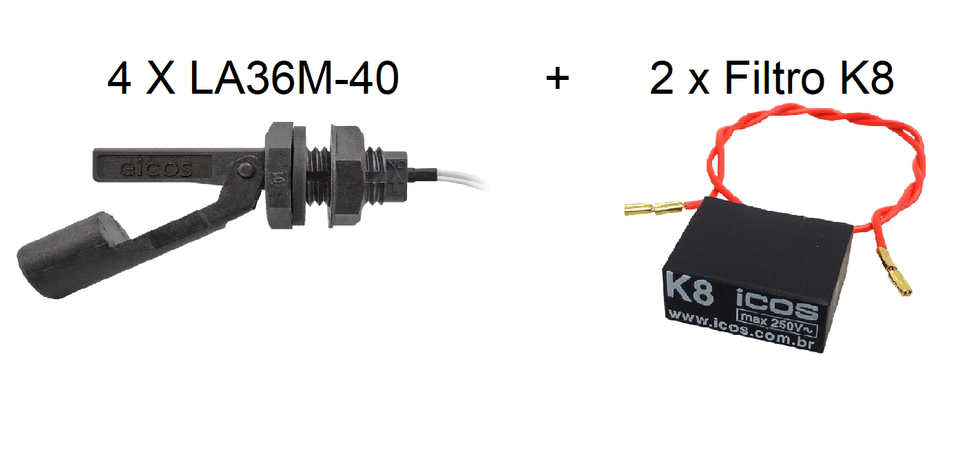 Kit 4 Sensor LA36m-40 + 2 Filtro K8