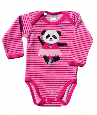 Body plush Best Club Baby rosa e pink com bordado panda