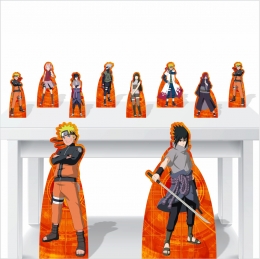 Kit Decoração Festa Aniversário Totem Display Naruto com 10 Peças