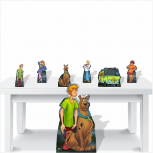 Kit Decoração de Festa Totem Display Scooby Doo - 7 Peças