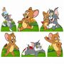 Kit 6 Displays Mesa Festa Aniversário Tom e Jerry