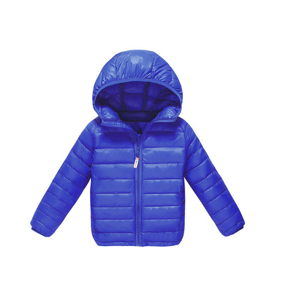 Jaqueta infantil ultraleve nylon azul