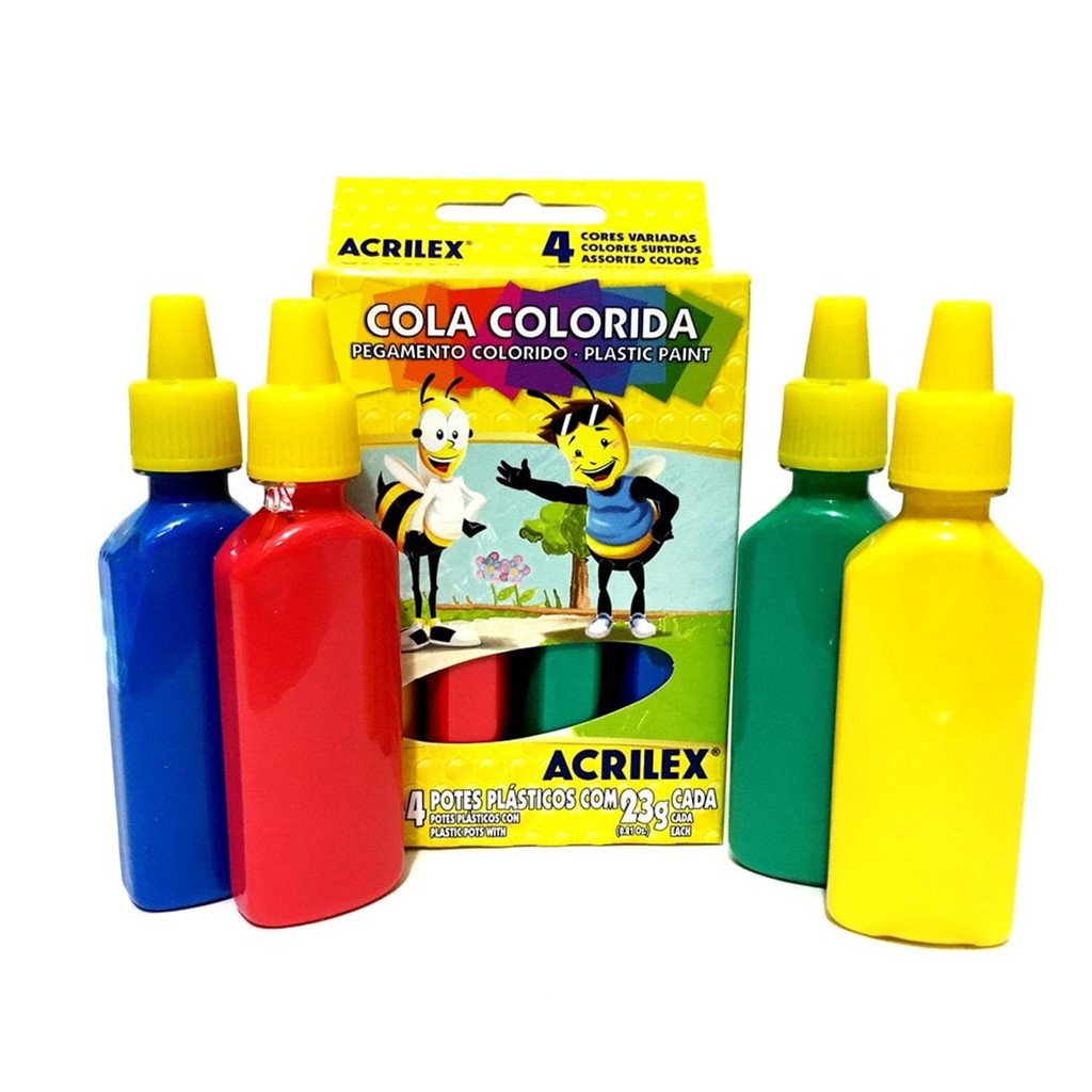 Cola Colorida c/4 ACRILEX