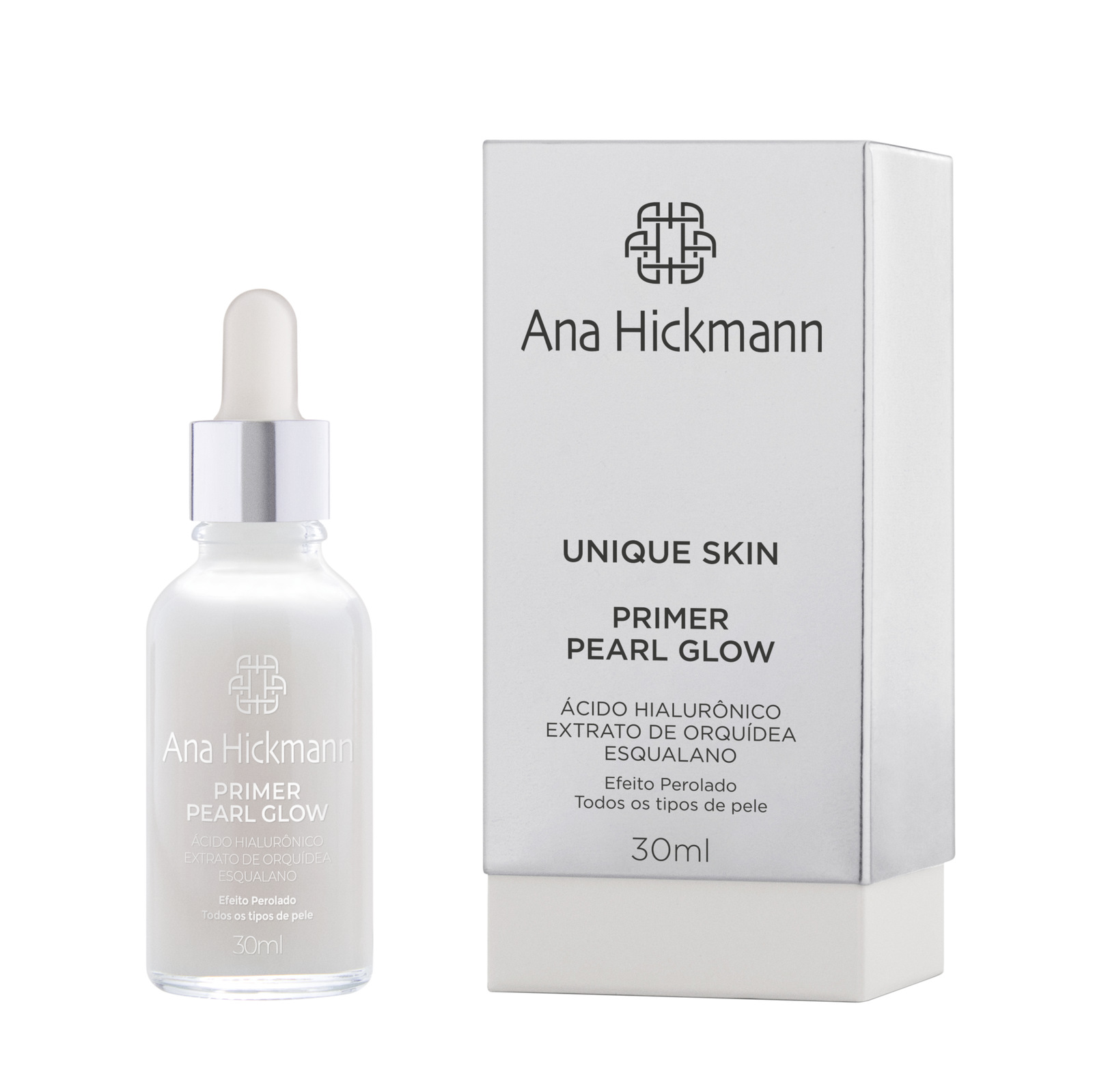 Primer Pearl Glow Ana Hickmann Skincare com Ácido Hialurônico