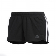 Shorts Adidas Pacer 3-Stripes Feminino Preto e Branco