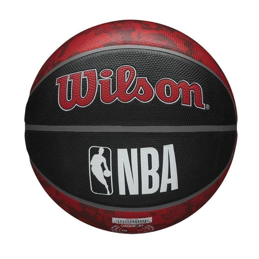 Bola de Basquete Wilson Toronto Raptors Bucks NBA Tiedye 7 Vermelho e Preto