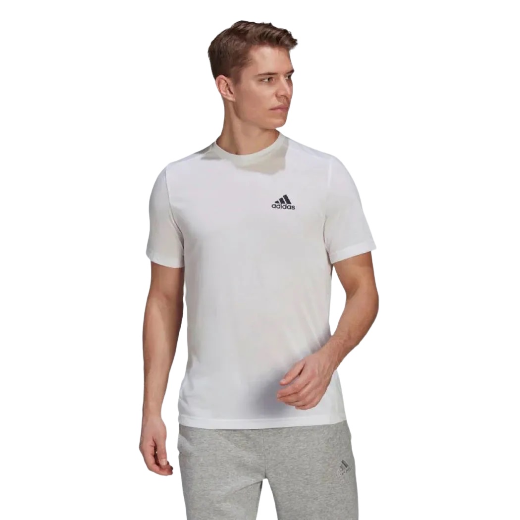 Camiseta Adidas Designed 2 Move FeelReady Masculina Branco e Preto