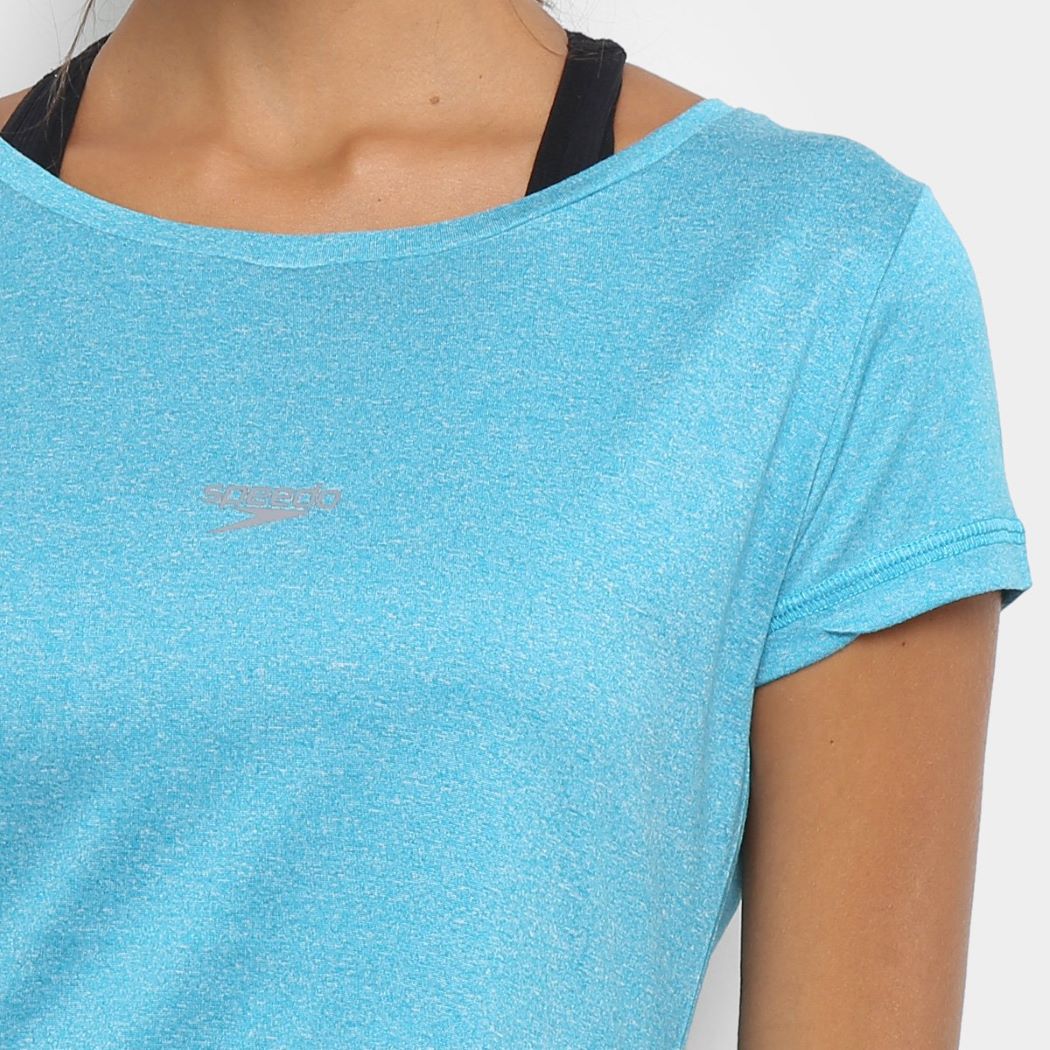 Camiseta Speedo Blend Feminina Mescla Azul