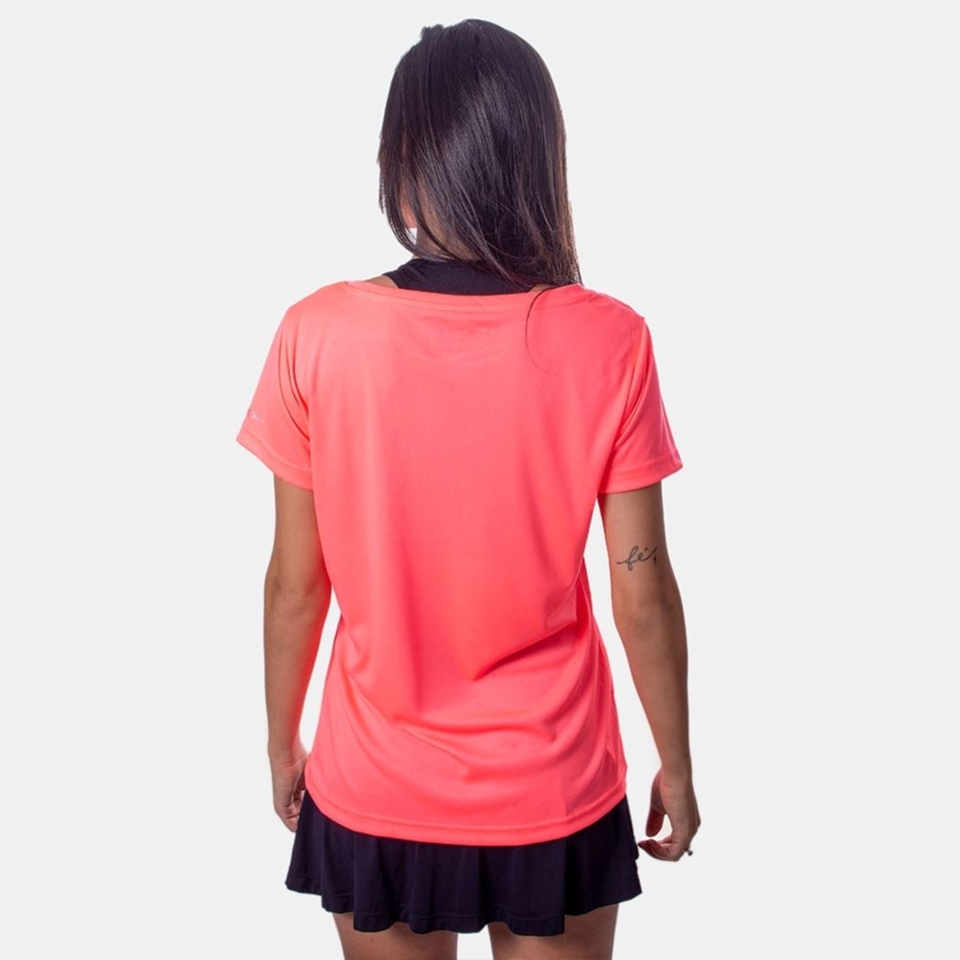 Camiseta Speedo Interlock Canoa Feminina Laranja Neon