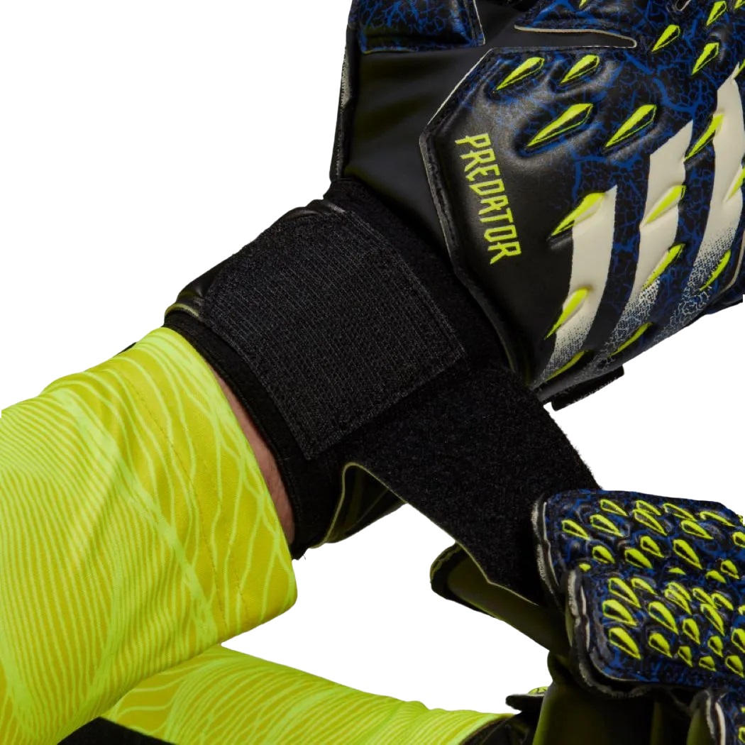 Luva Goleiro Adidas Predator Match Finger Save Preto e Amarelo
