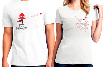 Camiseta Personalizada Casal - Homem Aranha