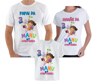 Kit Camiseta Personalizada Dora  Aventureira