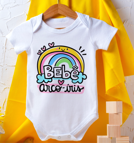Body Personalizado  - Bebê Arco-íris