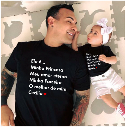 Camisetas  Dia Dos Pais  Personalizadas - Tal Pai ,Tal Filho