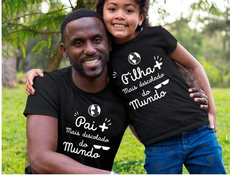 Camisetas Personalizadas Dia Dos Pais - Pai E Filha Mais Descolados Do Mundo