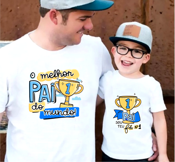 Kit Camiseta Dia Dos Pais  - Melhor Pai Do Mundo