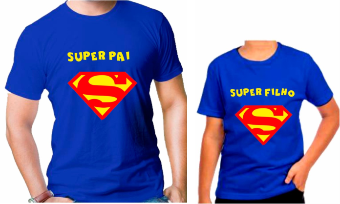 Kit Camisetas Super Pai, Super Filho