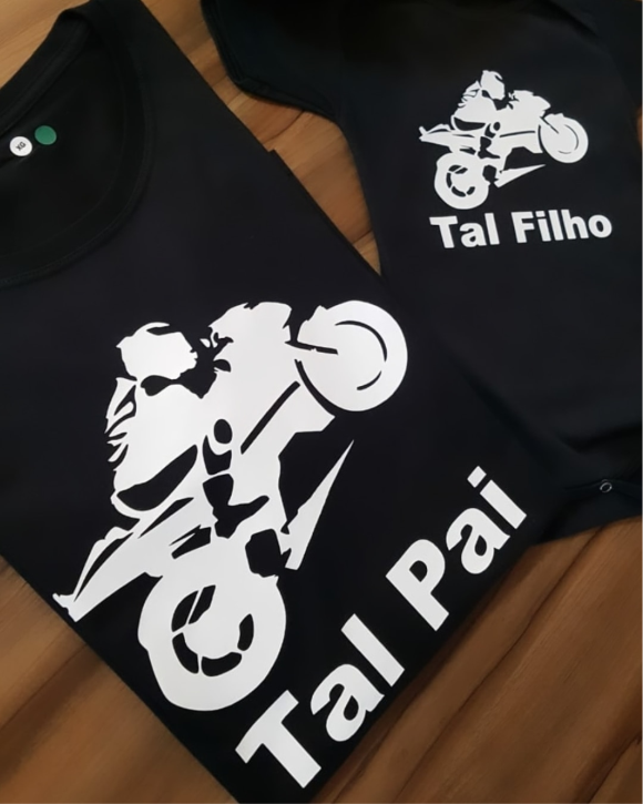 Kit Camisetas Tal Pai Tal Filho Moto