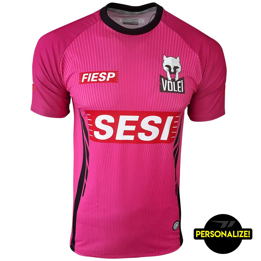 Camisa Oficial Vôlei SESI-SP Masculina 2021-22  -  Rosa