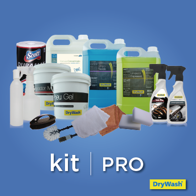 Kit PRO para 100 lavagens (produtos e acessórios)