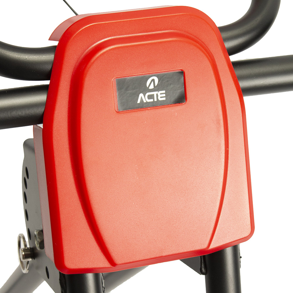 Aparelho Abdominal Fitness Core, 4 Níveis de Intensidade, Monitor Multifunções, Preto e Vermelho, E20, Acte Sports